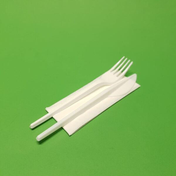 Set Reutilizabil de Tacâmuri din Plastic - 100 Bucăți (2 Tacâmuri + Servetele) pentru Industria Alimentară și Fast Food - imagine 2