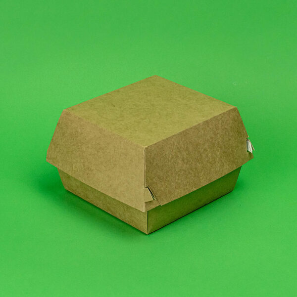 Cutii Hamburger Kraft Medii 100buc/set 115x115x90mm pentru Fast Food, Pizzerii și Restaurante