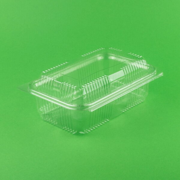 Caserole din plastic cu capac înalt, set 100 bucăți, 500 gr, ideale pentru industrie alimentară și nealimentară, dimensiuni 135x93x90 mm - imagine 2