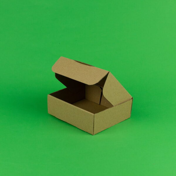 Set 100 Cutii Autoformare Naturale pentru Transport - Dimensiuni 165x110x20 mm, Ideal pentru Fast Food și Restaurante - imagine 2