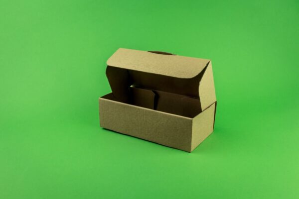 Cutii autoformare din microondule natur 100 buc/set 360x250x80 mm pentru curierat, fast food și transport profesional