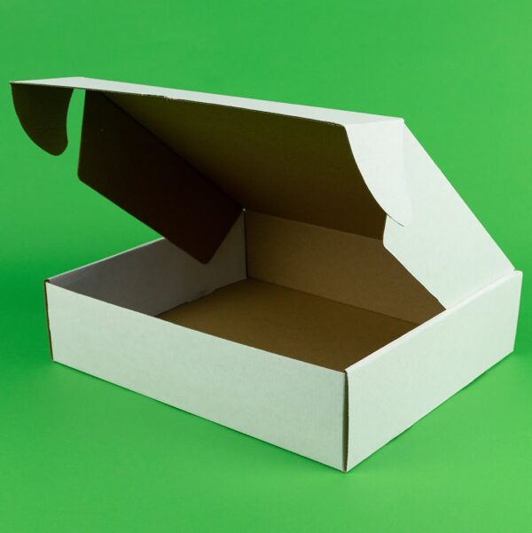 Cutii autoformare albe 100 buc/set, dimensiuni 450x30x30 mm, ideale pentru curierat și transport în industria alimentară și nealimentară - imagine 2