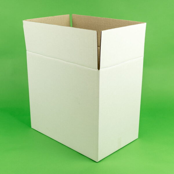 Set 25 Cutii Pliate CO3, Alb - Dimensiuni 240x160x135 mm, Ideale pentru Transport și Curierat, FEFCO 0201 - imagine 3
