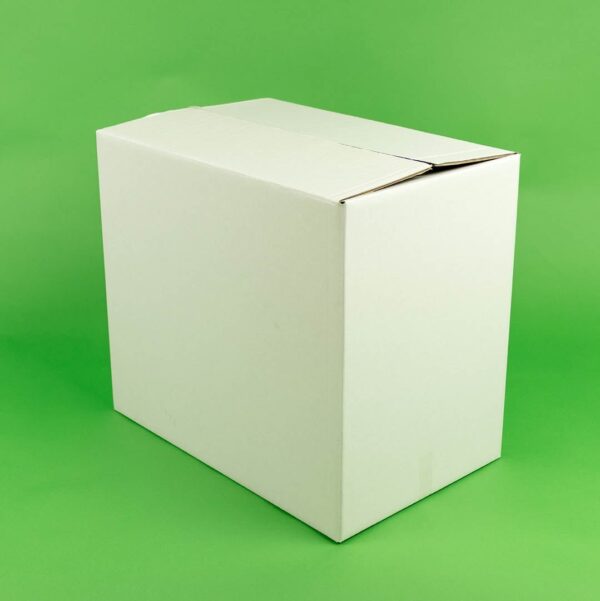 Cutii Pliate CO3 Alb 25 BUC/SET, 420x310x650 mm, ideale pentru curierat și transport, utilizabile în industria alimentară și nealimentară.