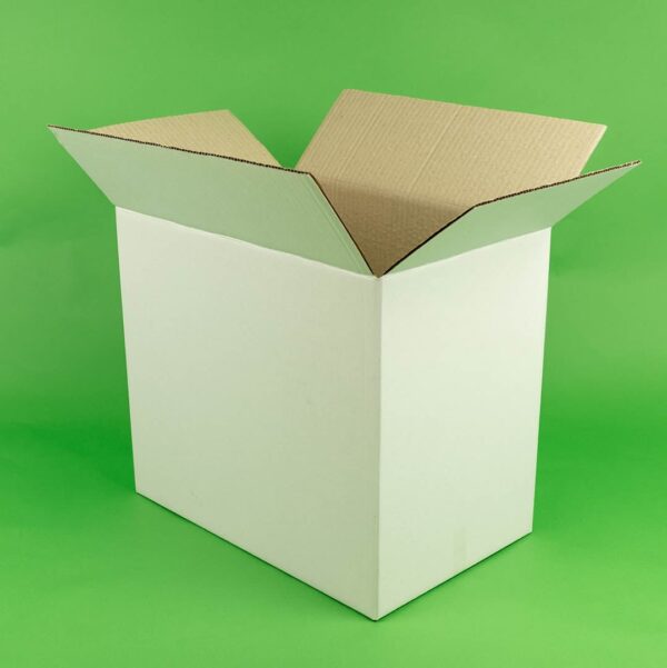 Set 25 Cutii Pliate CO3, Alb - Dimensiuni 240x160x135 mm, Ideale pentru Transport și Curierat, FEFCO 0201 - imagine 2