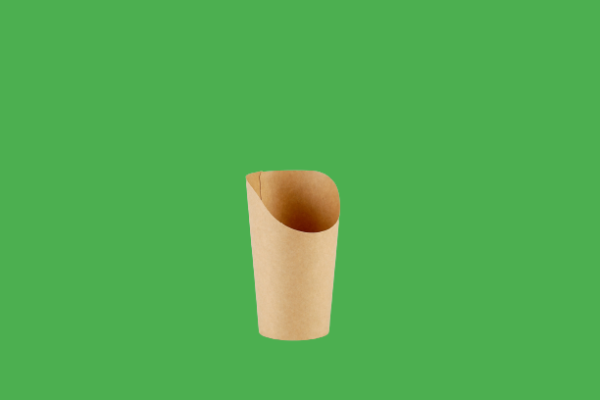Cutii Carton Kraft pentru Cartofi - Set 50 Bucăți, Dimensiuni 100/140mm înălțime, 65mm diametru, Ideal pentru Fast Food și Restaurante